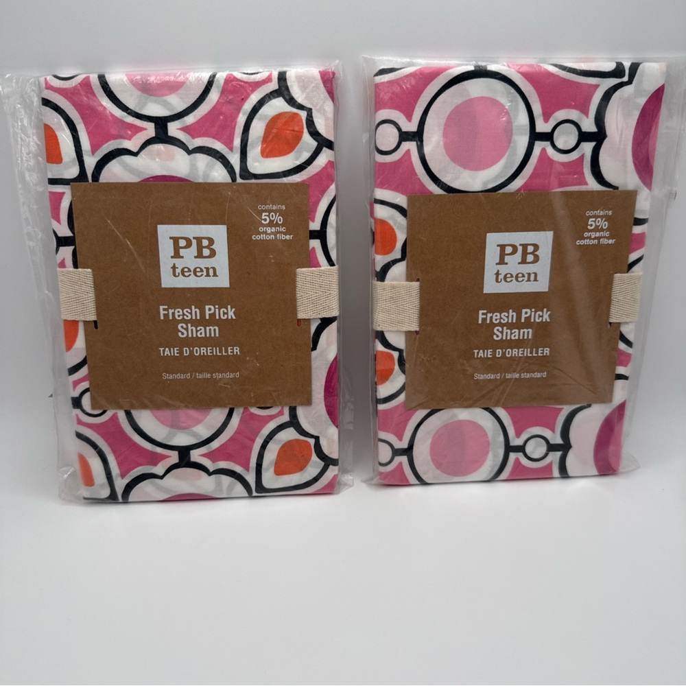 PB Teen Fresh Pick Sham Set of Two 100 % Cotton Discontinued